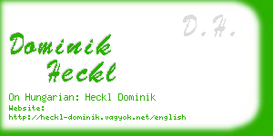 dominik heckl business card